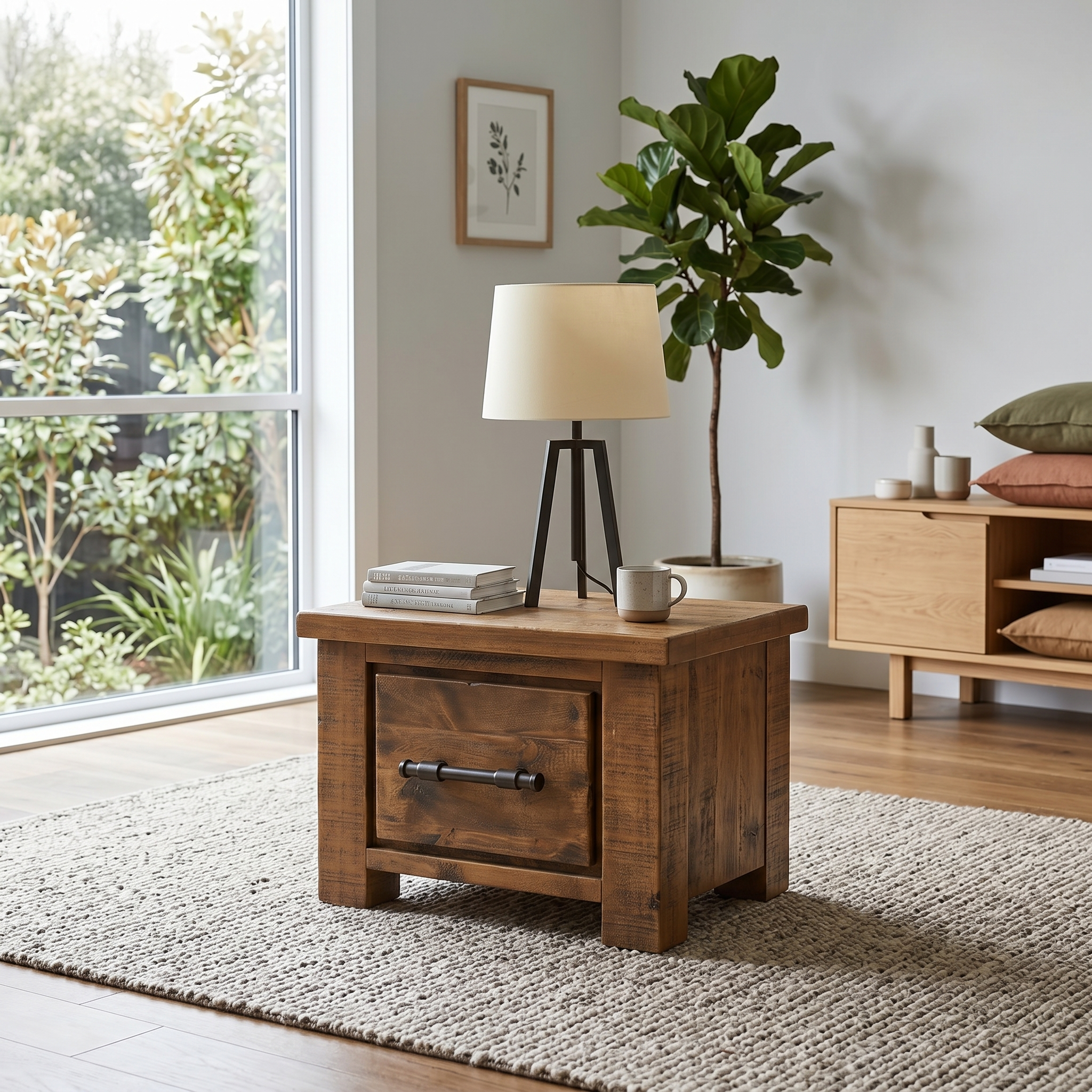 Oakwood Lamp Table - lifestyle