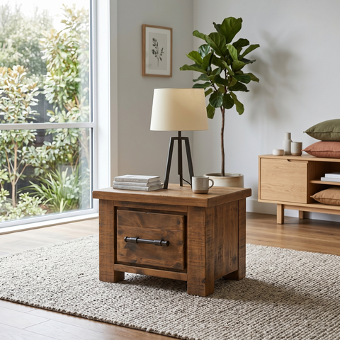 Oakwood Lamp Table - lifestyle