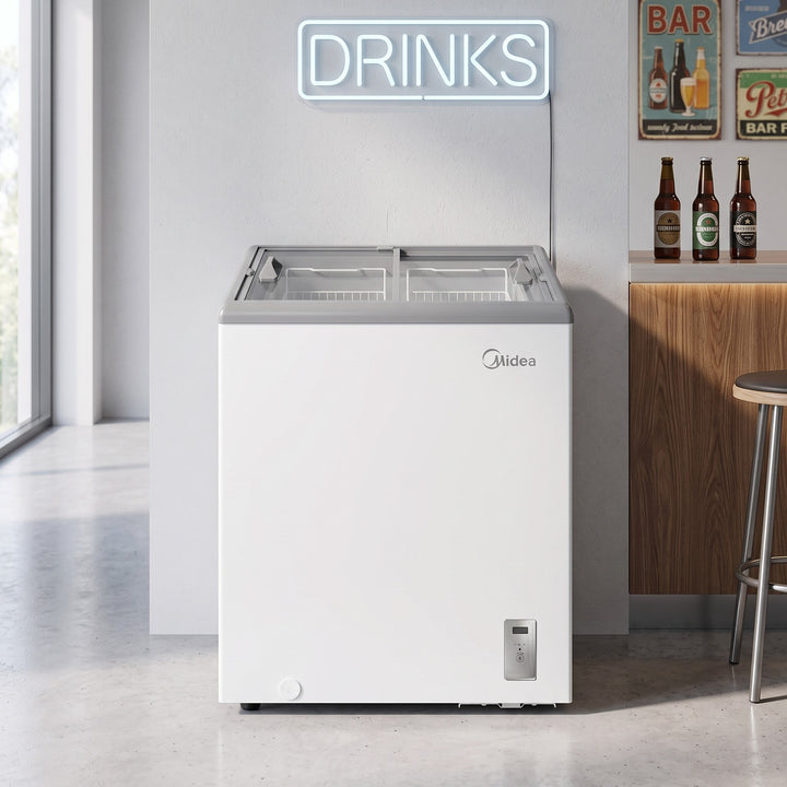 Midea 82L Glass Door Showcase Chest Freezer lifestyle