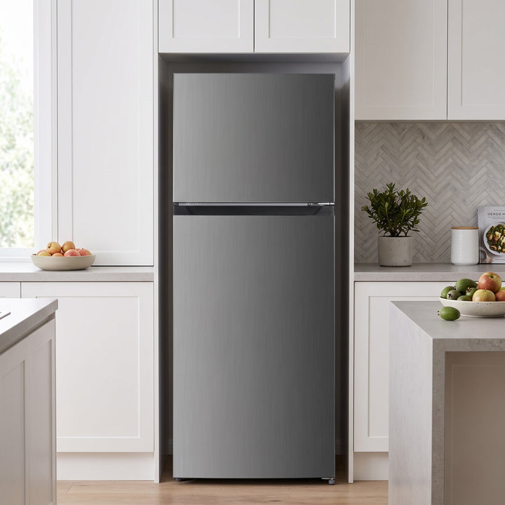 Imprasio 415L Top Mount Fridge Freezer Stainless Steel lifestyle