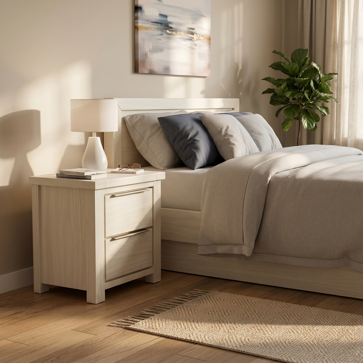 Signature 2 Drw Bedside - lifestyle