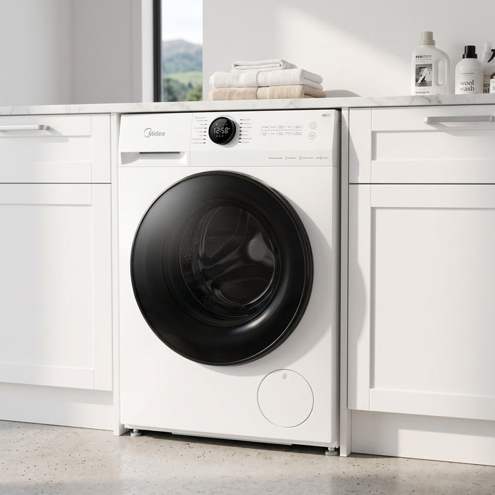 Midea MF200 9KG Front Load Washing Machine White lifestyle