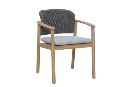 Calen Dining Chair – Grey Wash Fabric - Side View | Furniture World NZ