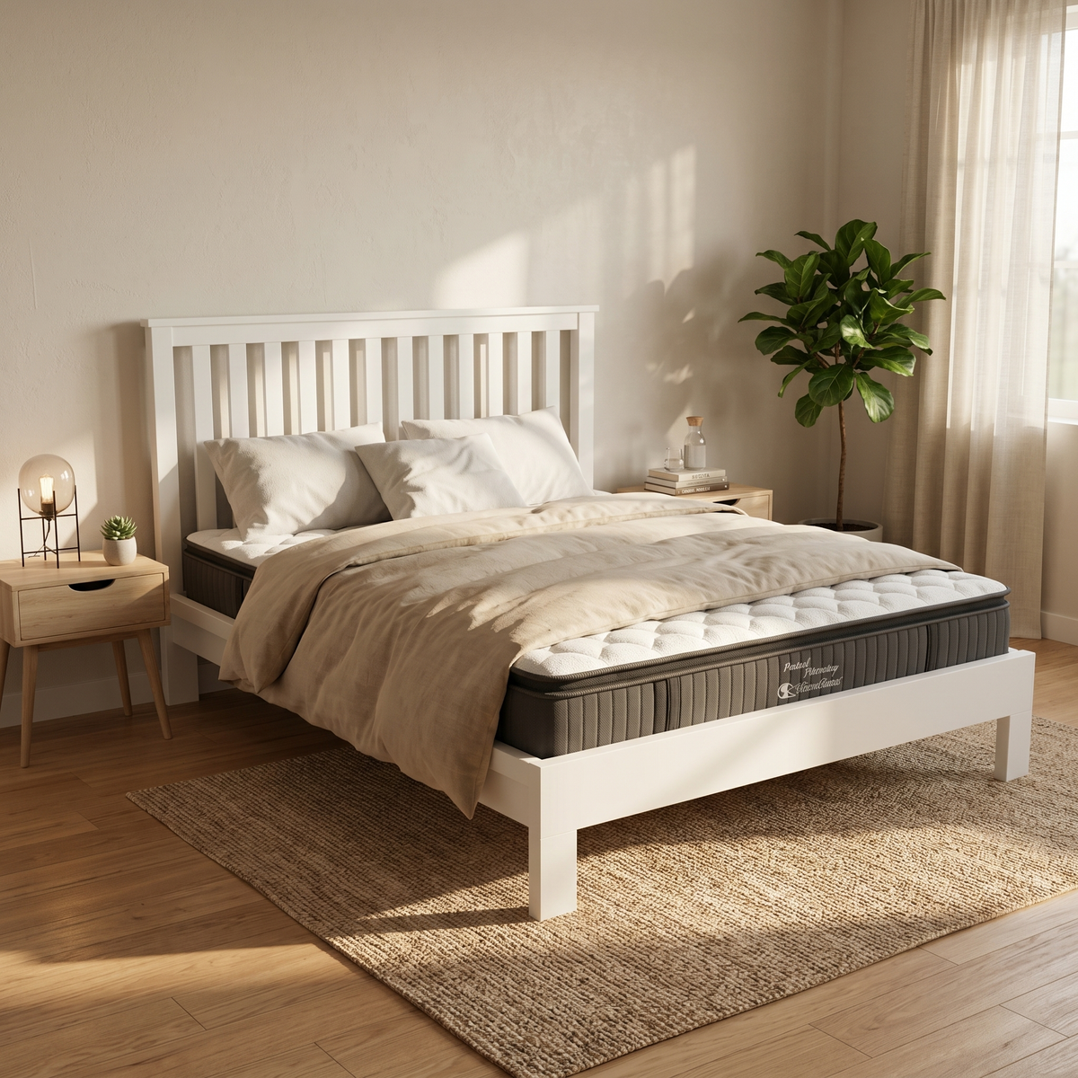 Nestheaven Bed Frame +Sleeptime Pocket Pillow Top Mattress - lifestyle