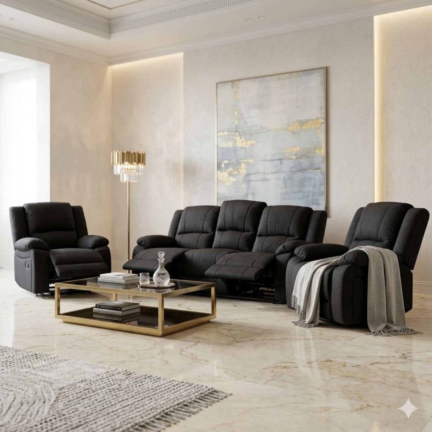 Commander 3RR + R + R Recliner Suite | Furniture World NZ