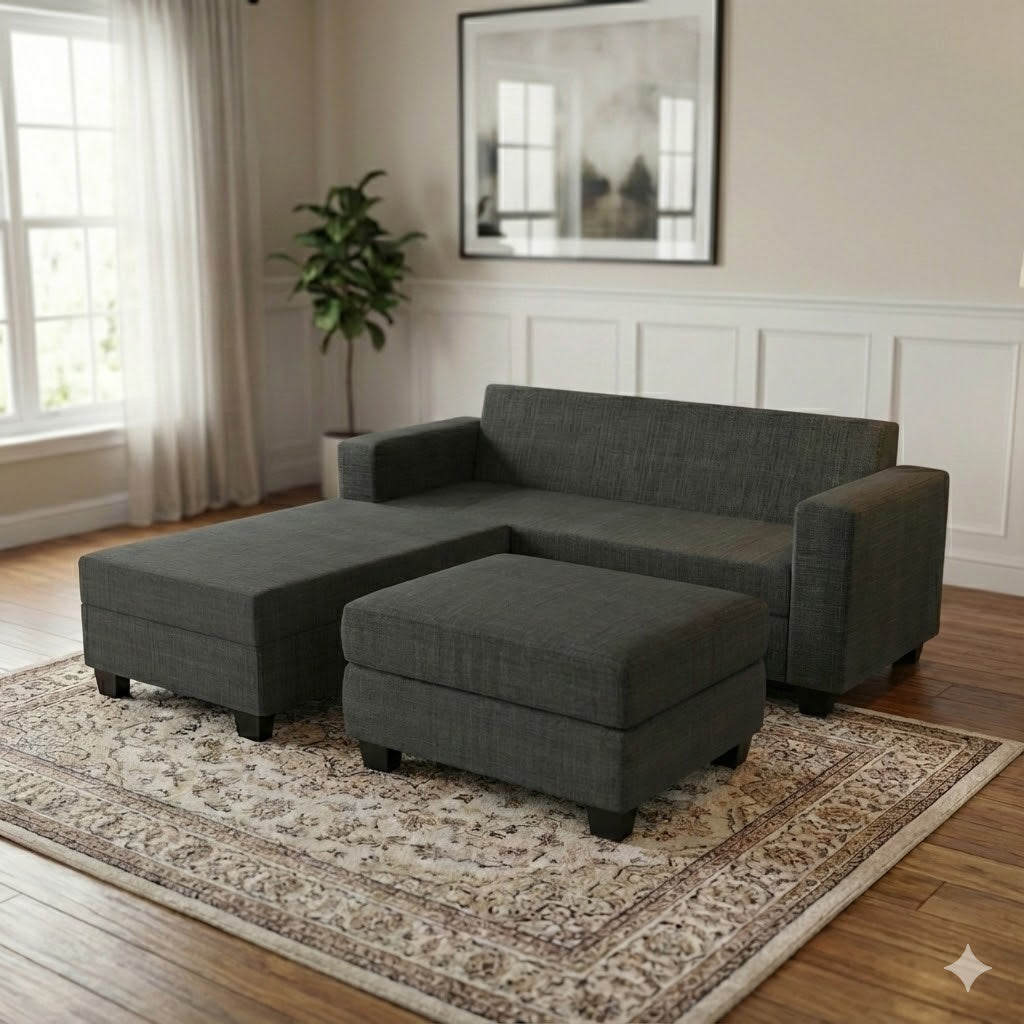 NZ Made Eco 3 Seater with Chaise Corner Sofa