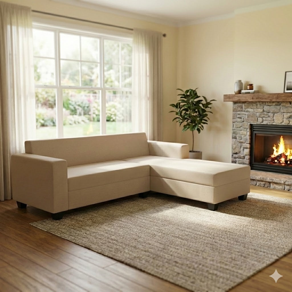 NZ Made Eco 3 Seater with Chaise Corner Sofa