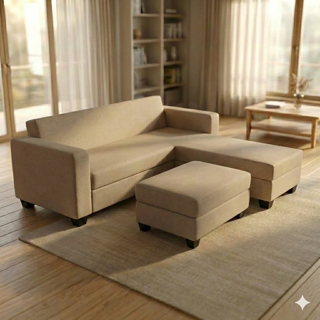 NZ Made Eco 3 Seater with Chaise Corner Sofa | Furniture World Auckland