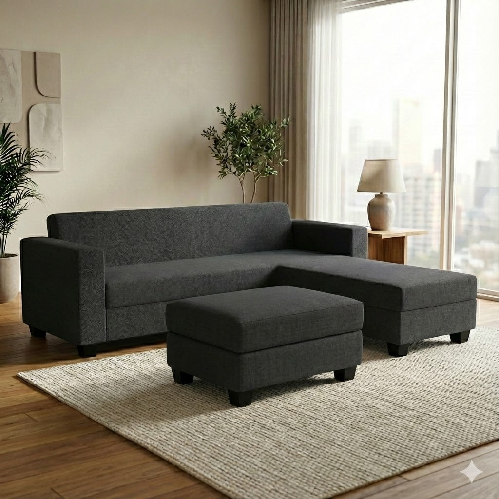 NZ Made Eco 3 Seater with Chaise Corner Sofa