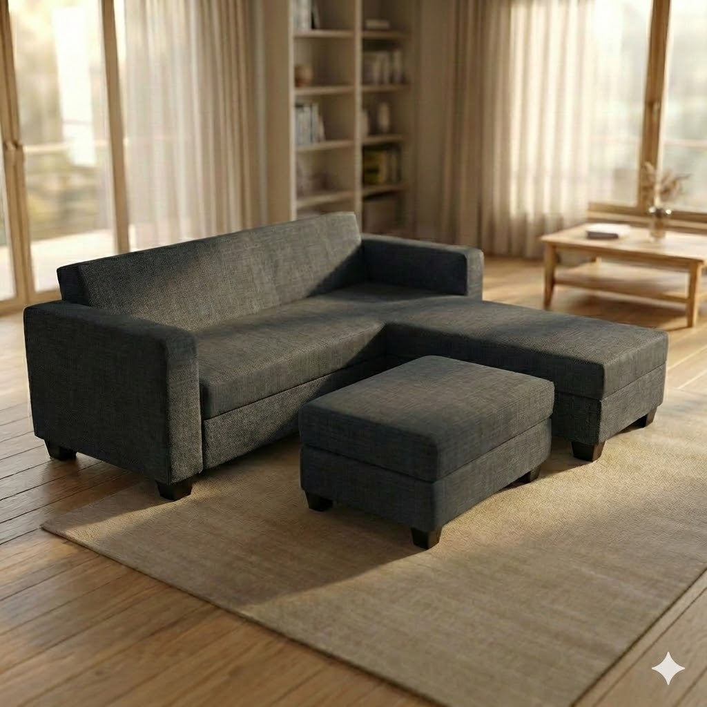 NZ Made Eco 3 Seater with Chaise Corner Sofa | Furniture World Auckland