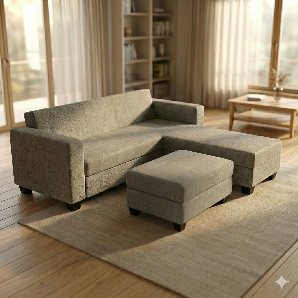 NZ Made Eco 3 Seater with Chaise Corner Sofa