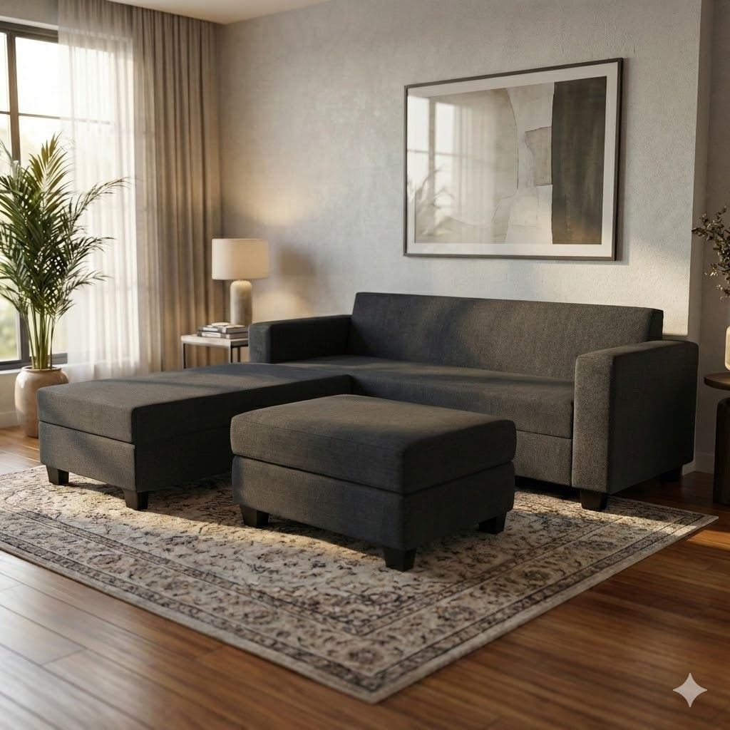 NZ Made Eco 4 Seater with Chaise Corner Sofa