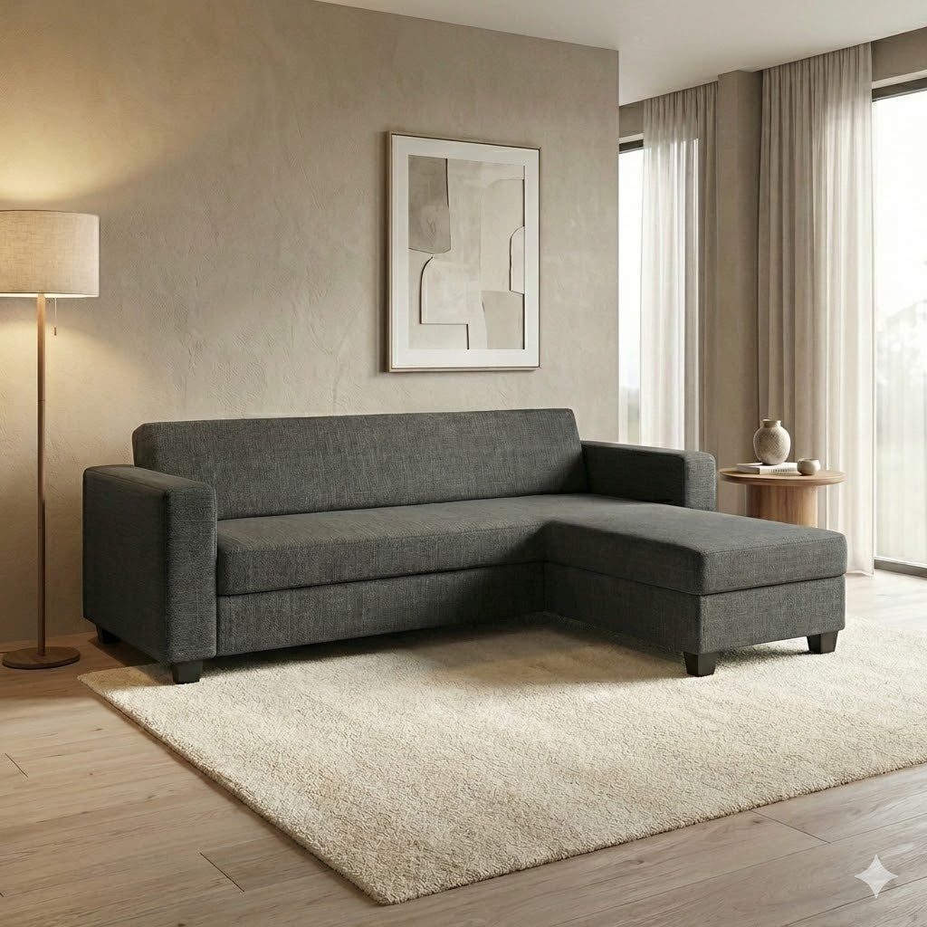 NZ Made Eco 4 Seater with Chaise Corner Sofa