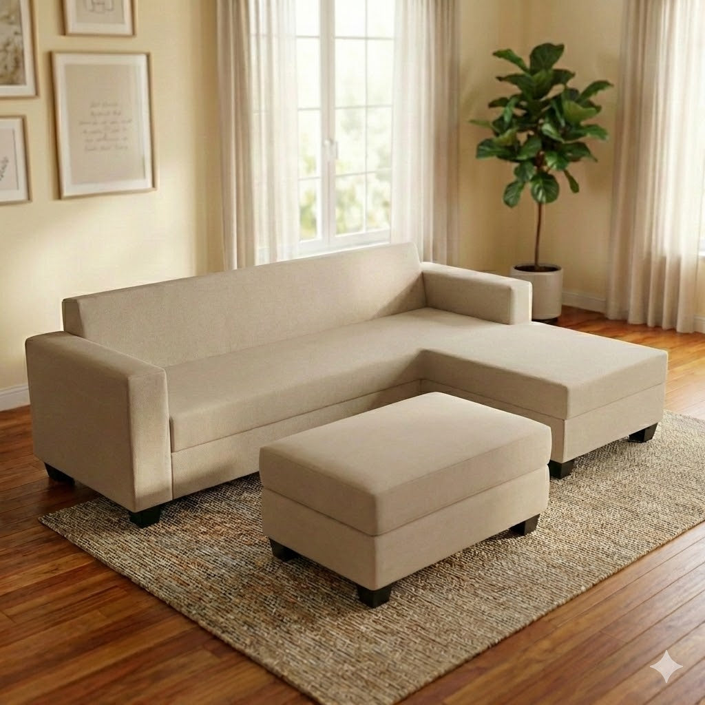 NZ Made Eco 4 Seater with Chaise Corner Sofa
