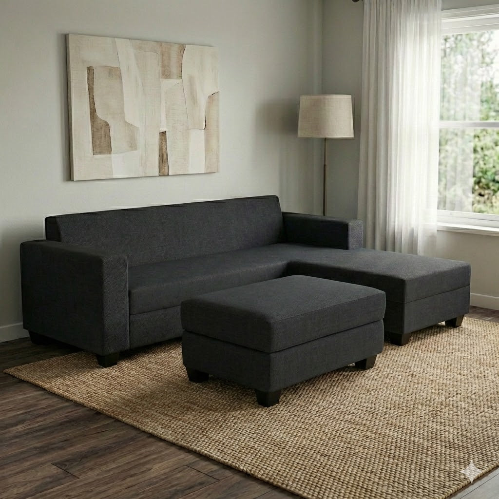 NZ Made Eco 4 Seater with Chaise Corner Sofa