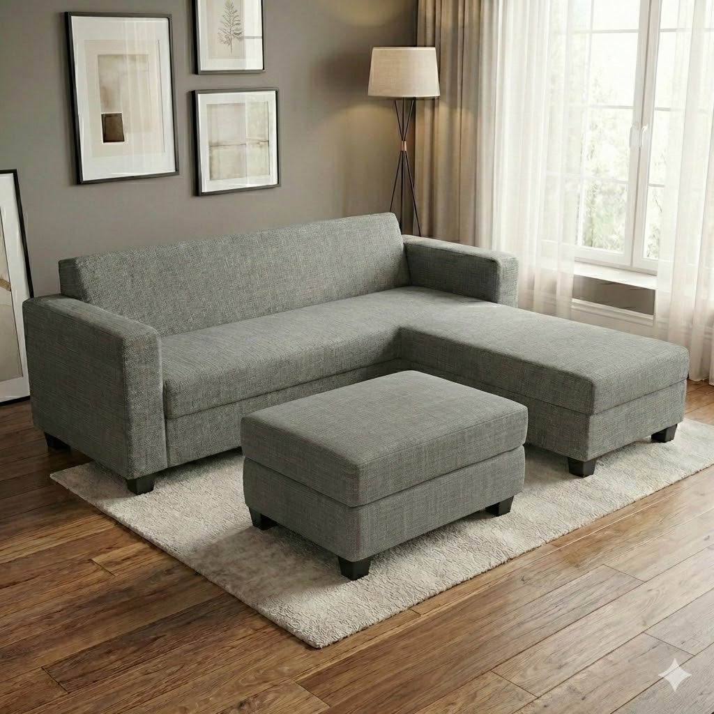 NZ Made Eco 4 Seater with Chaise Corner Sofa