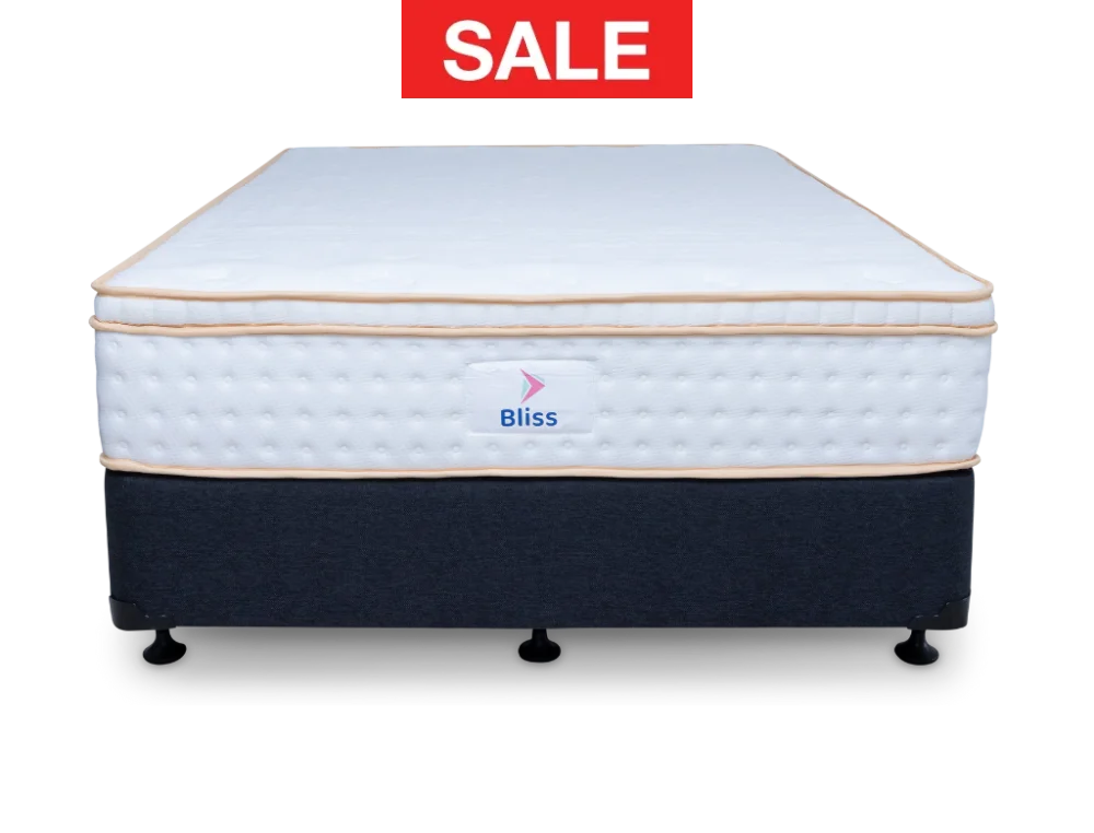 Eco Bed Base + Bliss Mattress Single / Charcoal Bedroom Furniture Sets