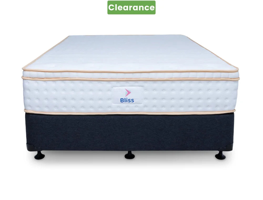 Eco Bed Base + Bliss Mattress Single / Charcoal Bedroom Furniture Sets