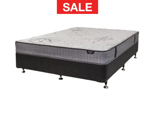 Eco Bed Base + Sleepmax Econ Mattress Single / Charcoal Bedroom Furniture Sets