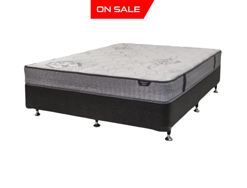 Eco Bed Base + Sleepmax Econ Mattress Single / Charcoal Bedroom Furniture Sets