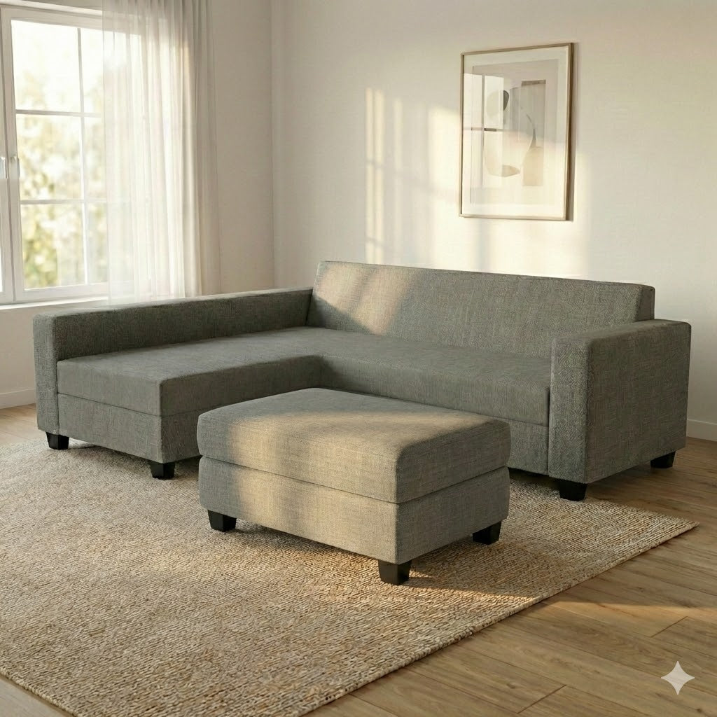 NZ Made Eco Long-Arm with Chaise Corner Sofa