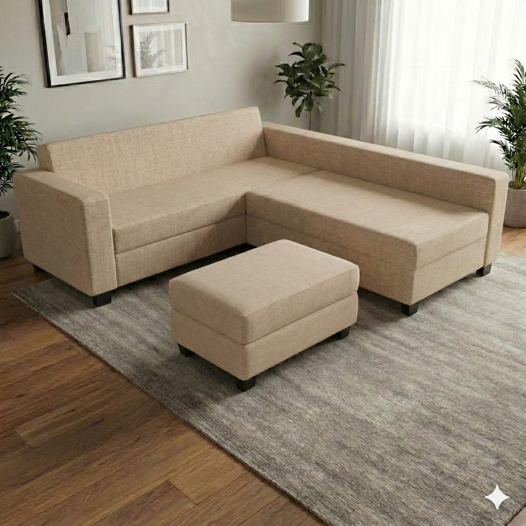 NZ Made Eco Long-Arm with Chaise Corner Sofa