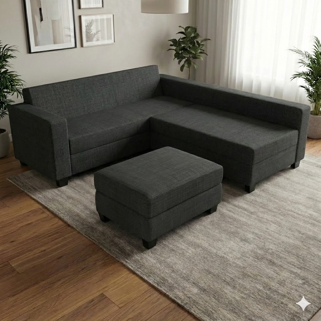 NZ Made Eco Long-Arm with Chaise Corner Sofa