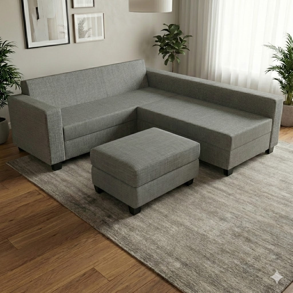 NZ Made Eco Long-Arm with Chaise Corner Sofa