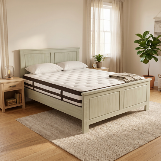 Signature Bed Frame + Fiona Plush Mattress - lifestyle