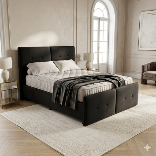NZ Made Aero Bed Frame With Drawers + Venus Medium Mattress — Bed Bundle | Furniture World NZ