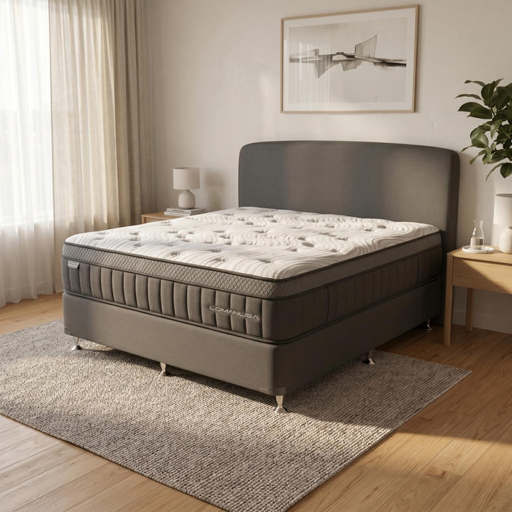 Sleepmax Lux Gel Memory Mattress + NZ Made Eco Bed Base - lifestyle