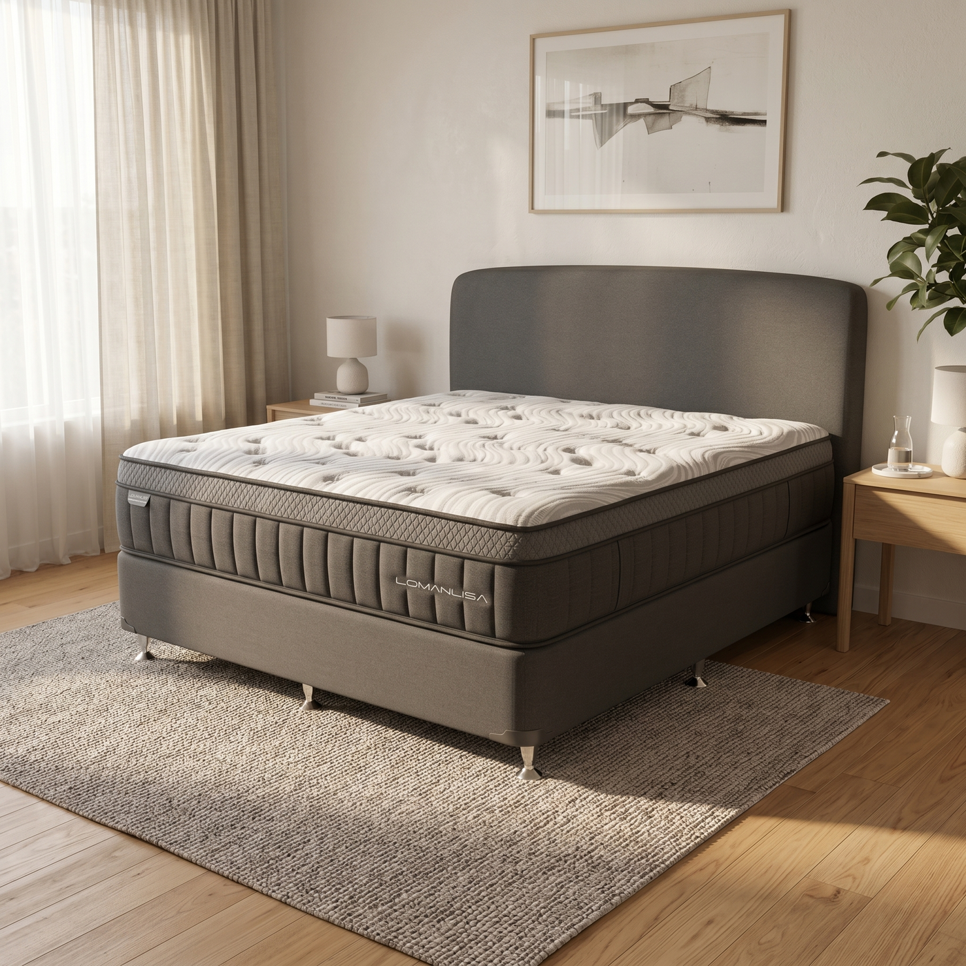Sleepmax Lux Gel Memory Mattress + NZ Made Eco Bed Base - lifestyle