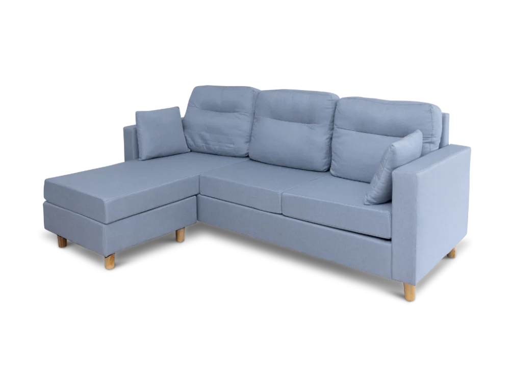 Flexchaise 3 Seater Reversible Corner Sofa With Chase Linen Grey