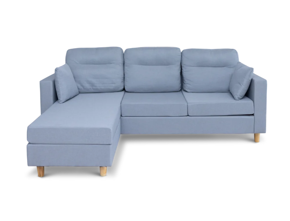 Flexchaise 3 Seater Reversible Corner Sofa With Chase Linen Grey