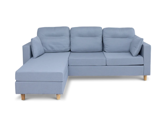 Flexchaise 3 Seater Reversible Corner Sofa With Chase Linen Grey