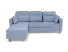 FlexChaise 3 Seater Reversible Corner Sofa with Chase Linen Grey