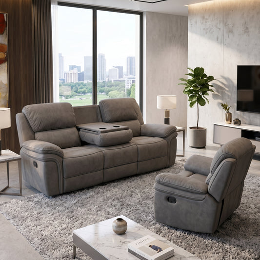Comfort Cove Recliner Suite Grey