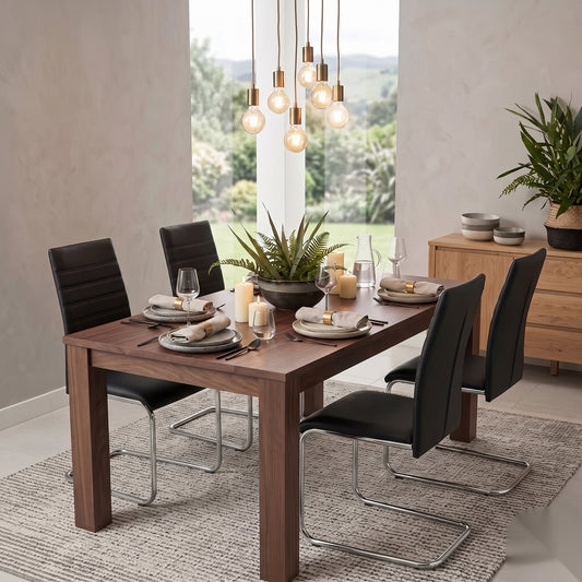 Clarity Dining Chairs Set of 4 Black