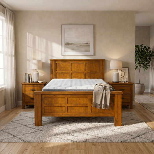 Oakwood Bed Frame +SleepTime Pocket Pillowtop Mattress