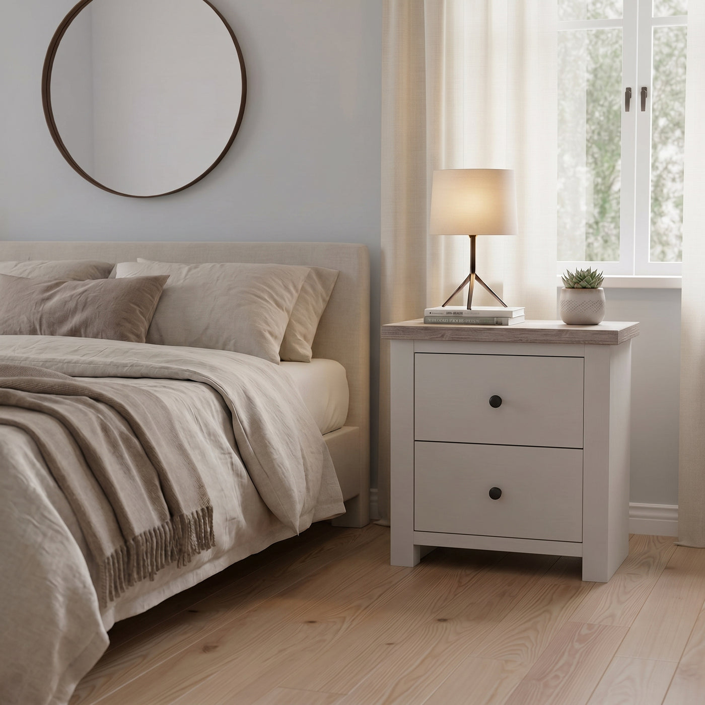 Lincoln 2 Drw Bedside