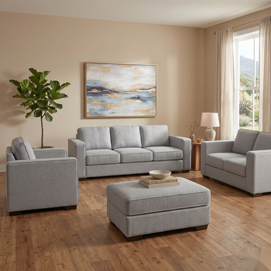 Kiwi Comfort NZ Made Lounge Suites 3+2+1 seater + Reversible Chaise- Floor Model