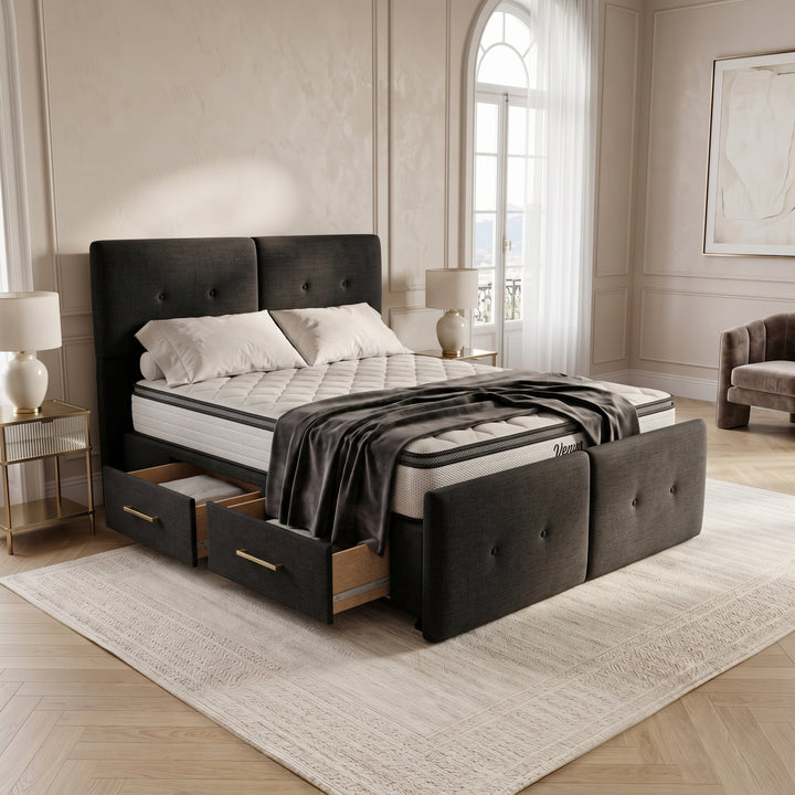 NZ Made Aero Bed Frame With Drawers Venus Medium Bundle 2