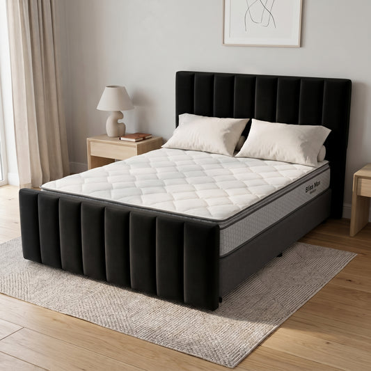 NZ Made Wave Plus Bed Frame + Bliss Max Medium Mattress