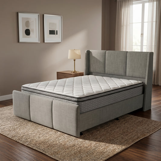 NZ Made Cascade Bed Frame + Bliss Max Medium Mattress