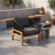 Nexus Outdoor Arm Chair With Cover - Black/Charcoal