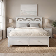Calix NZ King Storage Bed - White