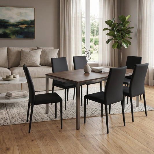 Tawa Dining Chairs Black 6-Piece Set