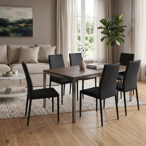 Tawa Dining Chairs Black 6-Piece Set