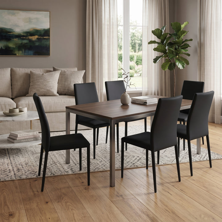 Tawa Dining Chairs Black 6-Piece Set