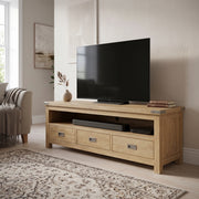 Torin 3 Drawer TV Unit – Honey Wash